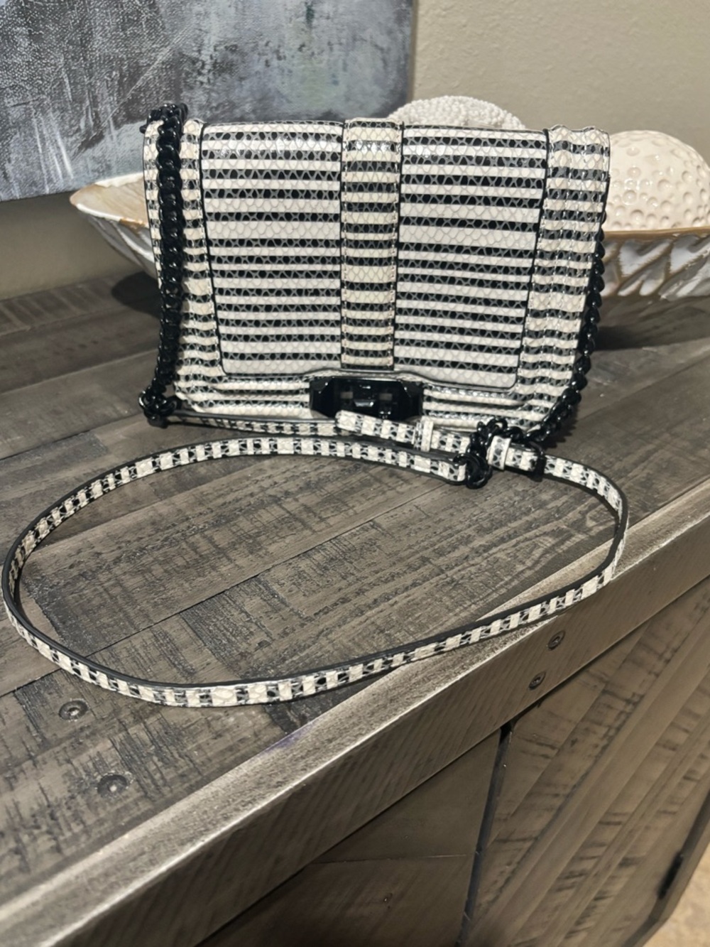 Rebecca Minkoff Striped Snake Small Love Crossbody - Picture 3 of 15
